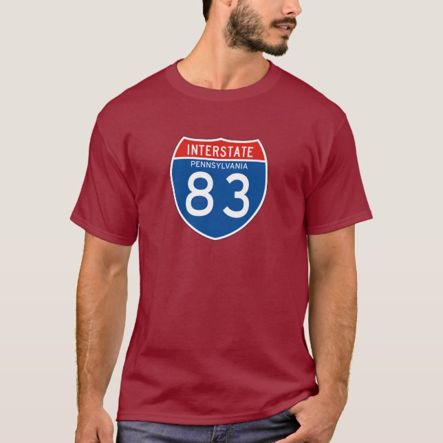 Camiseta Rótulo de un estado a otro 83 - Pennsylvania (Anverso)