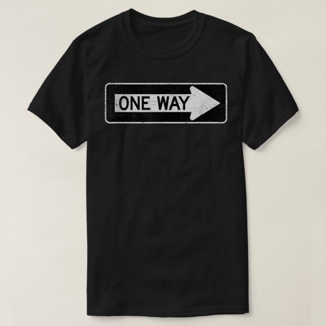 Camiseta Rótulo de una vía T  (Diseño del anverso)