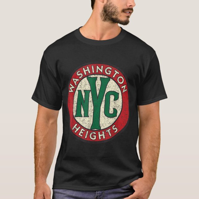 Camiseta Rótulo De Vintage Road En Washington Heights (Anverso)