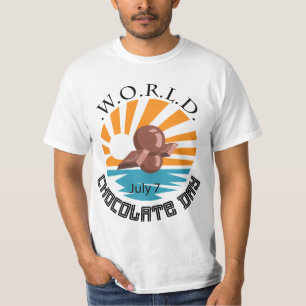 Camiseta Rótulo del Día Mundial del Chocolate