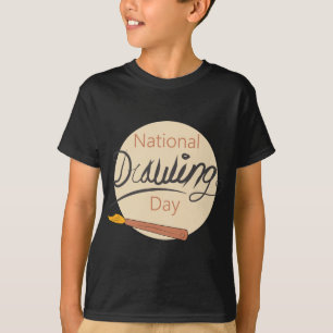 Camiseta Rótulo del Día Nacional del Dibujo