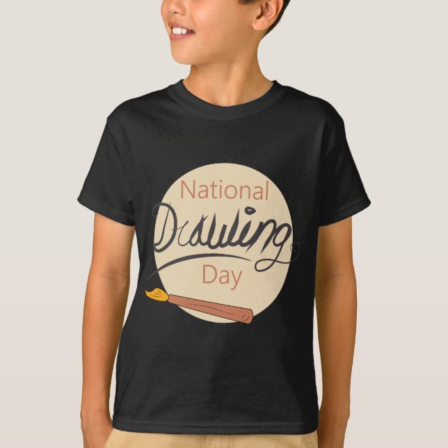 Camiseta Rótulo del Día Nacional del Dibujo (Anverso)
