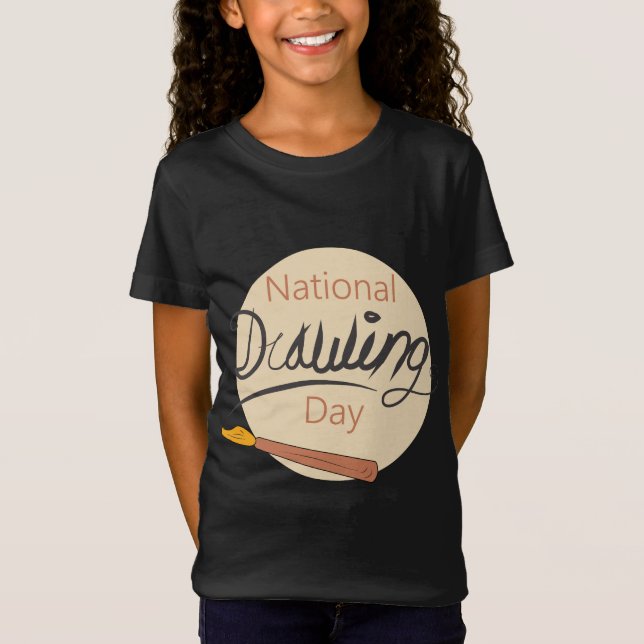 Camiseta Rótulo del Día Nacional del Dibujo (Anverso)