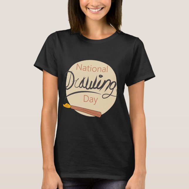 Camiseta Rótulo del Día Nacional del Dibujo (Anverso)