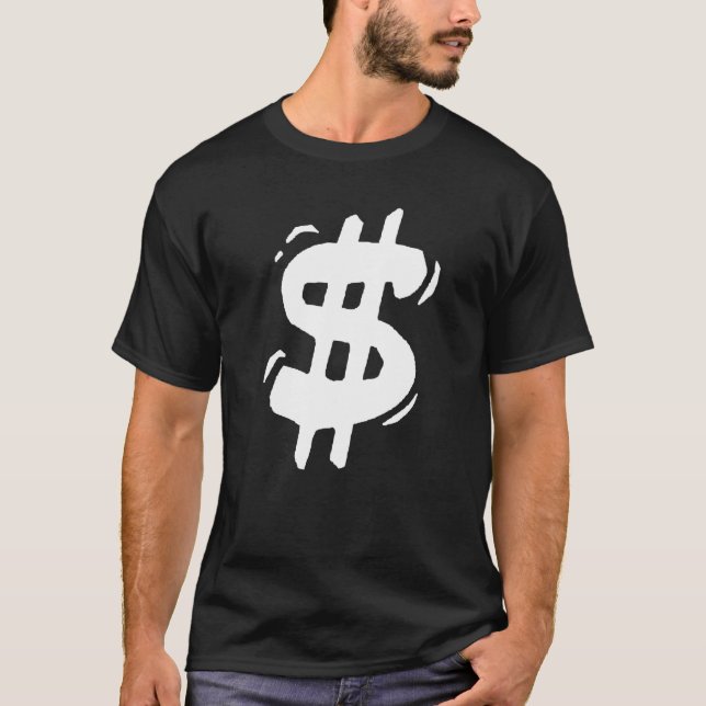 Camiseta Rótulo del dólar retro (Anverso)