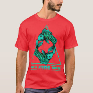 Camiseta Rótulo del horóscopo zodiaco Pisces Astrología Tar