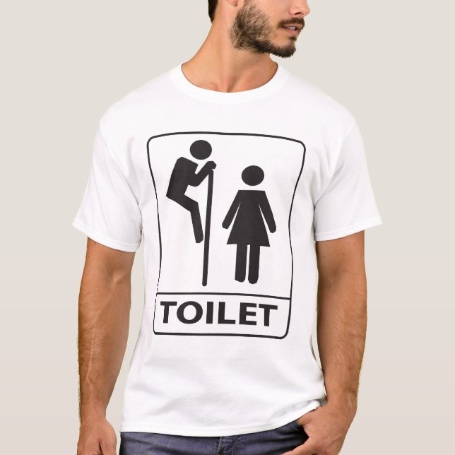 Camiseta Rótulo del humor del retrete (Anverso)