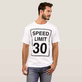Camiseta Rótulo del límite de velocidad 30