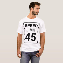 Camiseta Rótulo del límite de velocidad 45