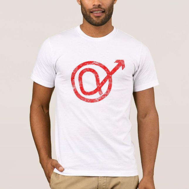 Camiseta Rótulo del macho alfa (Anverso)