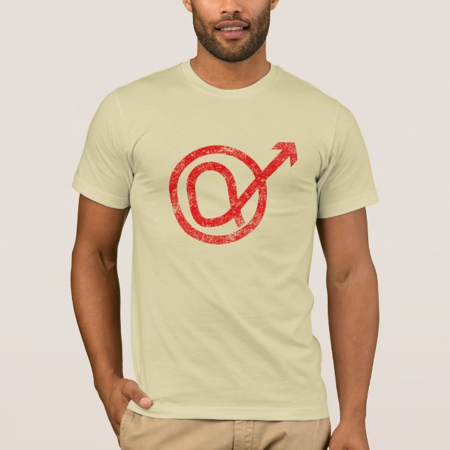 Camiseta Rótulo del macho alfa (Anverso)