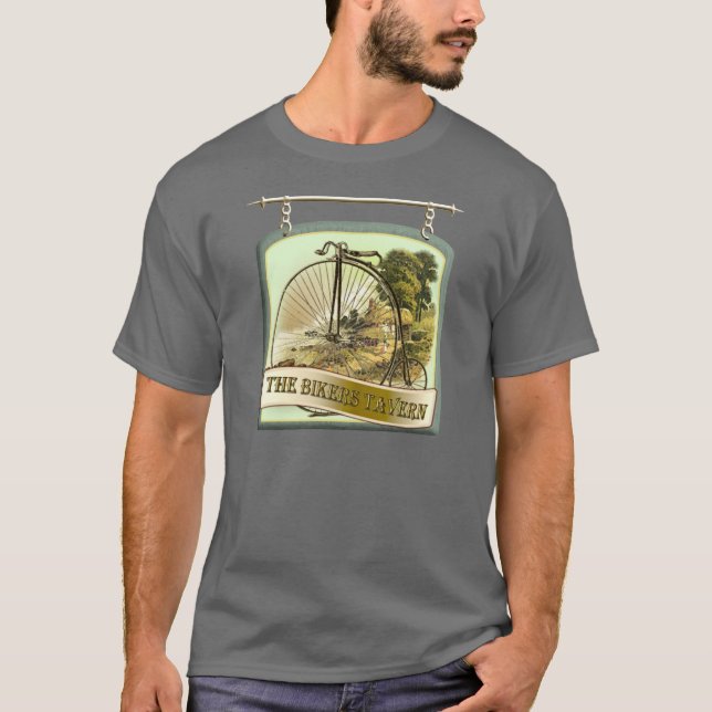 Camiseta Rótulo del Pub de la taberna de los motoristas (Anverso)