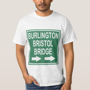 Camiseta Rótulo del puente de Burlington-Bristol