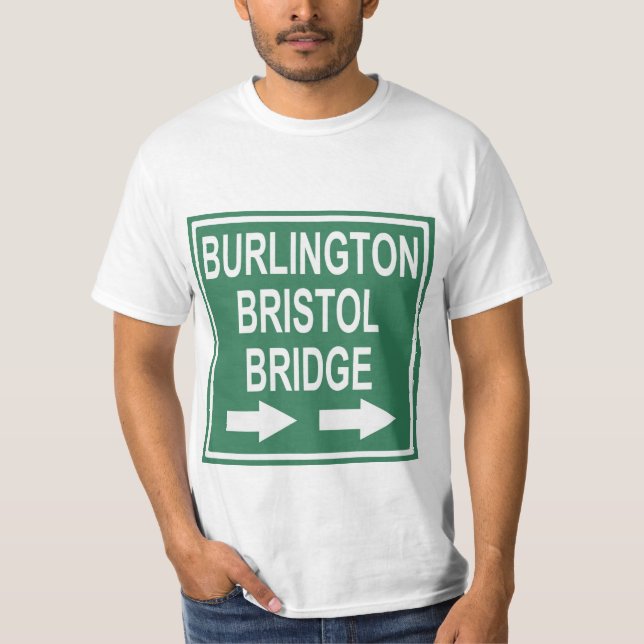 Camiseta Rótulo del puente de Burlington-Bristol (Anverso)