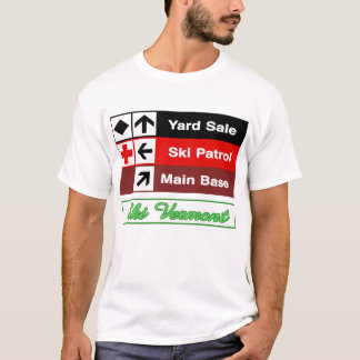 Camiseta Rótulo del rastro del esquí de la patrulla del