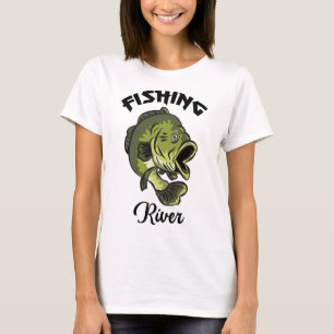 Camiseta Rótulo del río Pescador