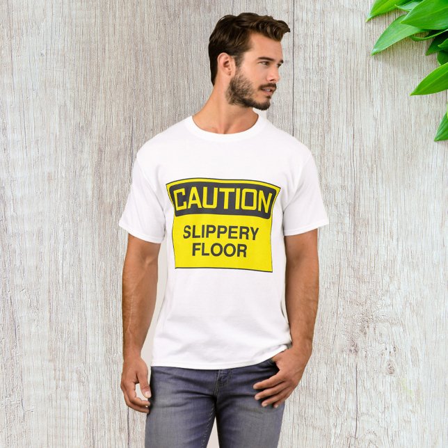 Camiseta Rótulo del suelo del deslizador de precaución (Subido por el creador)