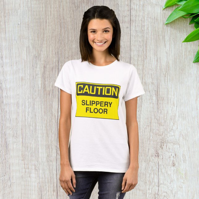 Camiseta Rótulo del suelo del deslizador de precaución (Subido por el creador)