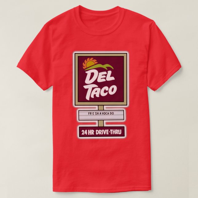 Camiseta Rótulo Del Taco (Diseño del anverso)