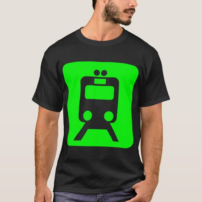 Camiseta Rótulo del tren - Verde (Anverso)