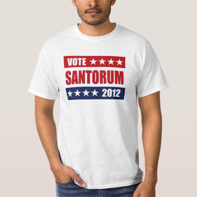 CAMISETA RÓTULO DEL VOTO SANTORUM 2012 (Anverso)