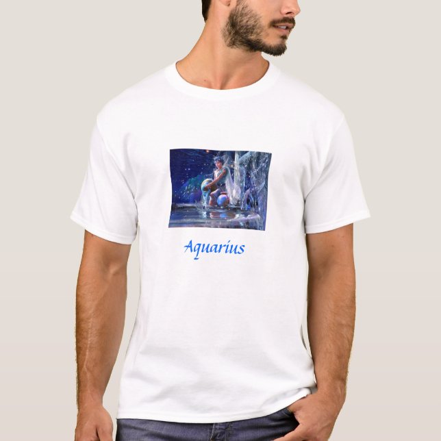 Camiseta Rótulo del zodiaco - acuario (Anverso)