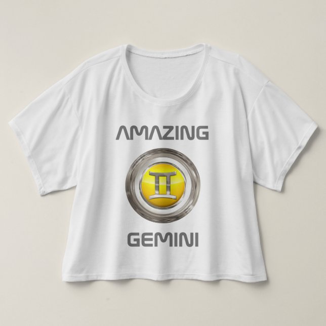 Camiseta Rótulo del zodiaco de los géminis (Diseño del anverso)