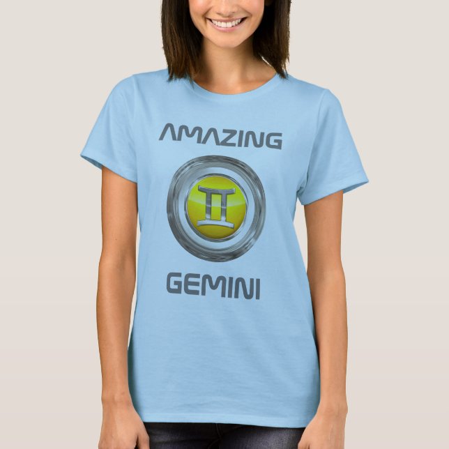 Camiseta Rótulo del zodiaco de los géminis (Anverso)