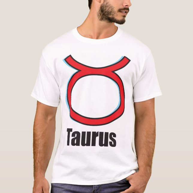 Camiseta Rótulo del zodiaco del tauro (Anverso)