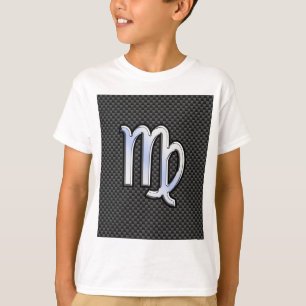 Camiseta Rótulo del zodiaco del virgo en estilo de la fibra