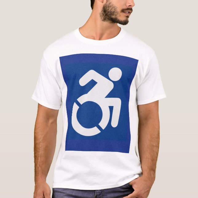 Camiseta Rótulo discapacitado moderno (Anverso)