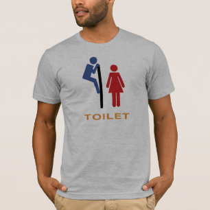 Camiseta Rótulo divertido del retrete