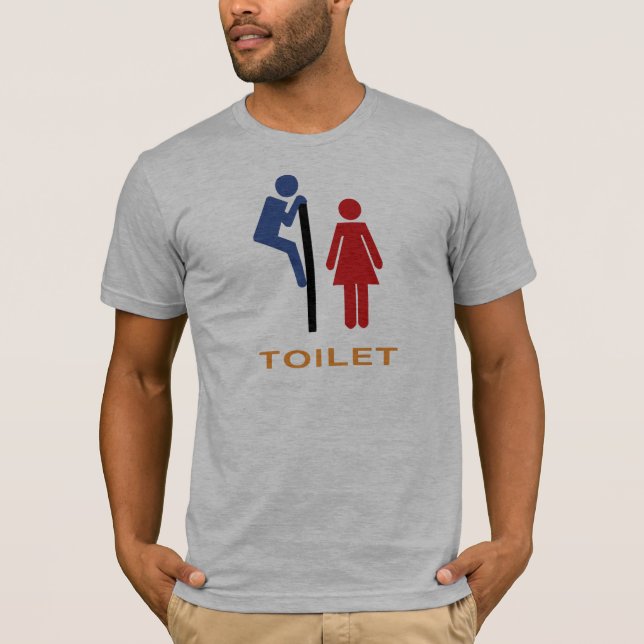 Camiseta Rótulo divertido del retrete (Anverso)
