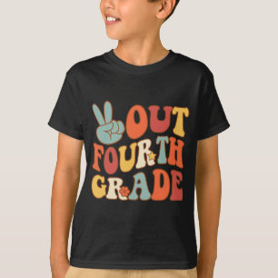 Camiseta Rótulo en cuarto grado Groovy el último día de esc
