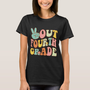 Camiseta Rótulo en cuarto grado Groovy el último día de esc