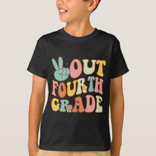 Camiseta Rótulo en cuarto grado Groovy el último día de esc