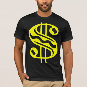 Camiseta Rótulo en dólares - Amarillo