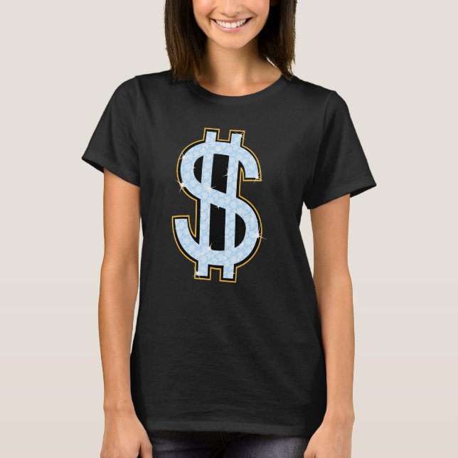 Camiseta Rótulo en dólares Guay Más efectivo (Anverso)
