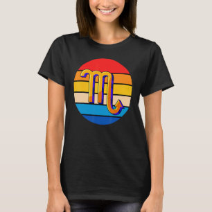 Camiseta Rótulo Escorpio Retro Sunset Zodiac