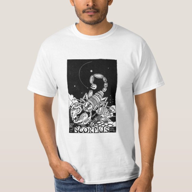 Camiseta Rótulo Escorpio Zodiac (Anverso)