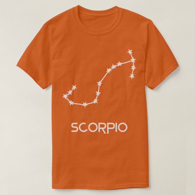 Camiseta Rótulo Escorpio Zodiac (Diseño del anverso)