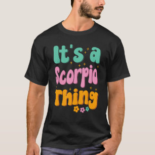 Camiseta Rótulo Escorpio Zodiaco estilo Hippie 70