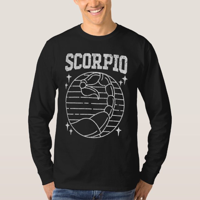 Camiseta Rótulo Escorpio Zodiaco Gráfico 1 (Anverso)