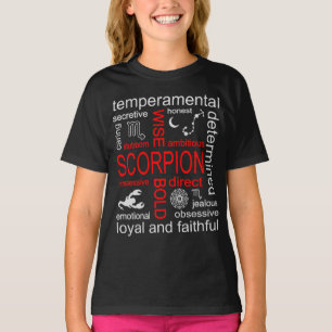 Camiseta Rótulo Escorpión Zodiaco