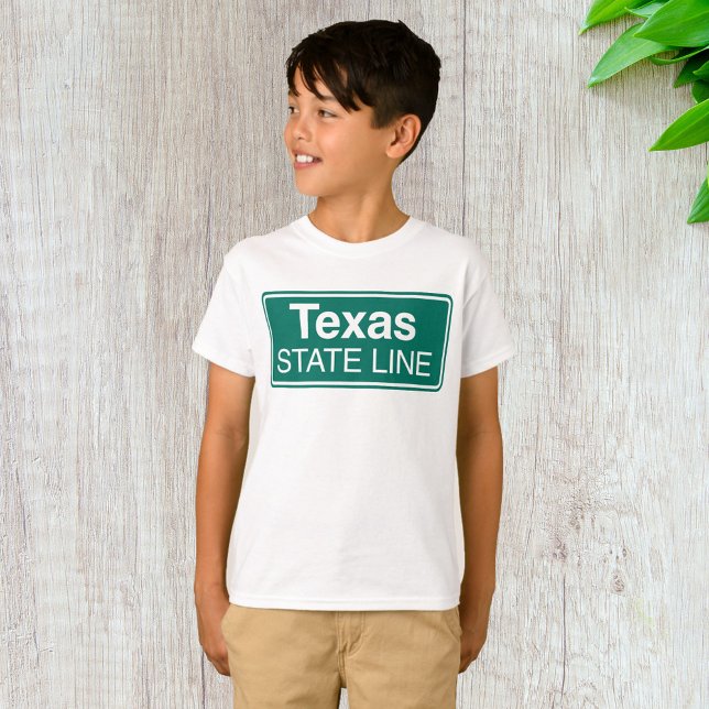 Camiseta Rótulo Estatal de Línea de Carretera de Texas (Subido por el creador)