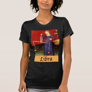 Camiseta Rótulo exótico del zodiaco del libra