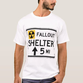Camiseta Rótulo Fallout Shelter