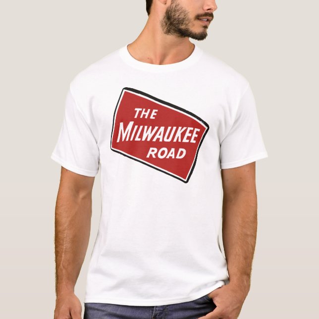 Camiseta Rótulo ferroviario 2 del camino de Milwaukee (Anverso)