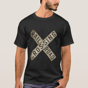 Camiseta Rótulo ferroviario de cruce