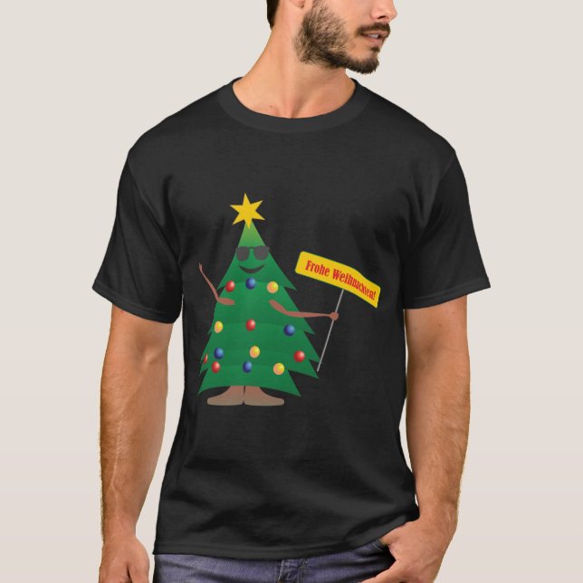 Camiseta Rótulo Fröhliche Weihnachten (Anverso)